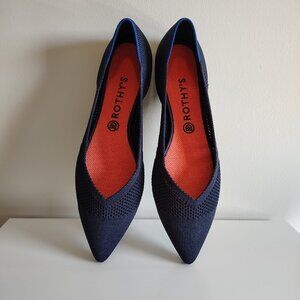 Rothy’s Point - Maritime Navy Blue Lattice - Women’s size 12.5 - NWOB